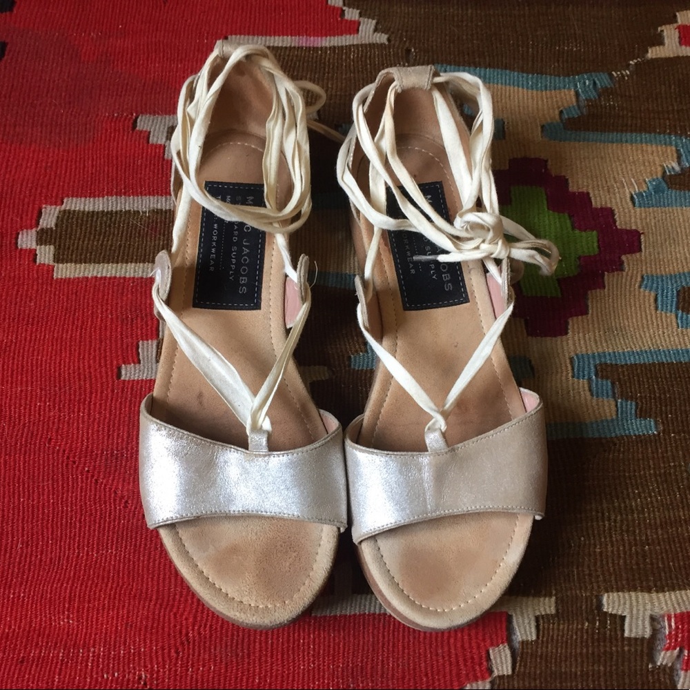 Marc Jacobs Workwear Lace Up suede sandals Sz 8